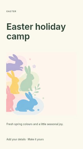 Easter holiday camp instagram story template