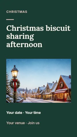 Christmas biscuit sharing afternoon instagram story template · Quiet photo gallery