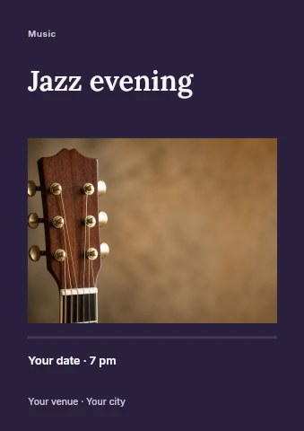 Jazz evening flyer template