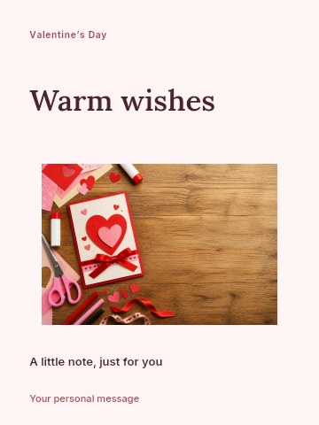Valentine’s Day charity fundraiser greeting card template