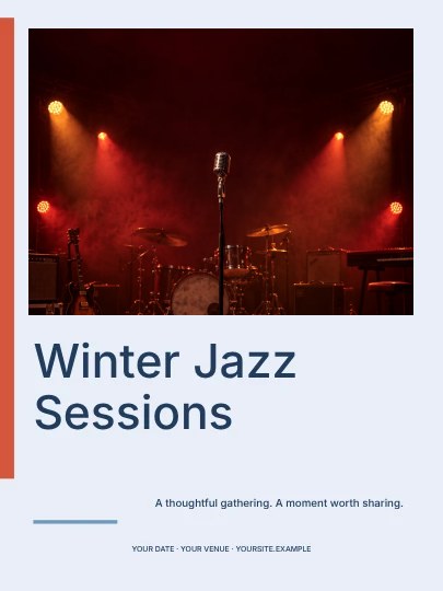 Winter Jazz Sessions · Signal poster template