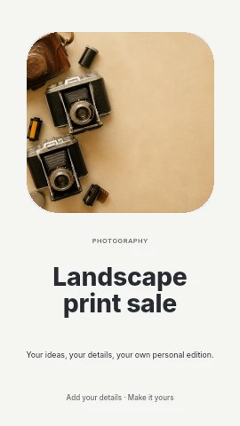 Landscape print sale instagram story template
