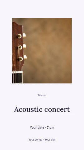 Acoustic concert instagram story template