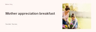 Mother appreciation breakfast banner template · Horizontal photo dialogue