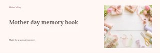 Mother Day memory book banner template · Horizontal photo dialogue