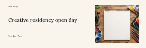 Creative residency open day banner template