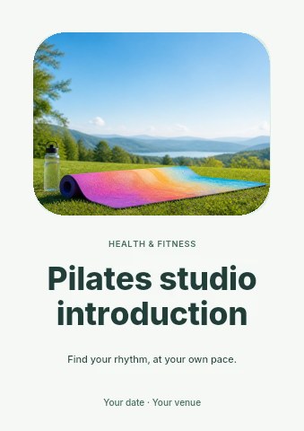 Pilates studio introduction flyer template
