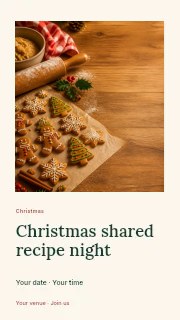 Christmas shared recipe night instagram story template · Gallery editorial
