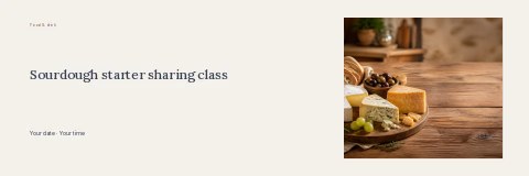 Sourdough starter sharing class banner · Horizontal photo dialogue banner template