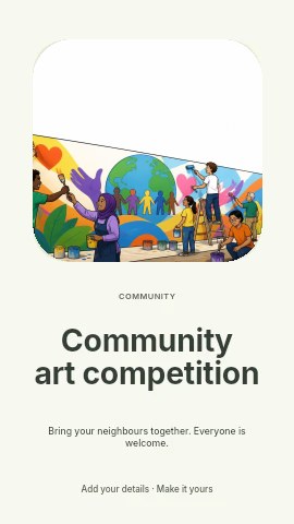 Community art competition instagram story template