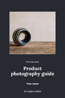 Product photography guide book cover template · Picture window