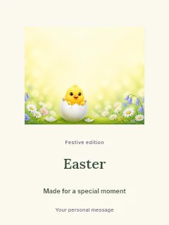 Easter greeting card template · Picture window