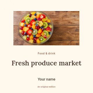 Colorful fresh fruit salad in glass bowl in Fresh produce market · Picture window