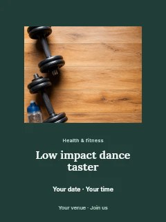 Low impact dance taster poster template · Picture window