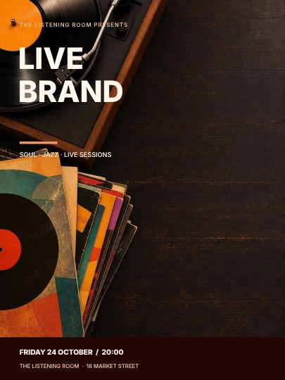 Music concert · Editorial poster template