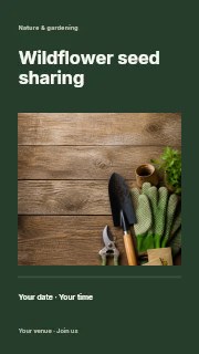 Wildflower seed sharing instagram story · Title & photograph