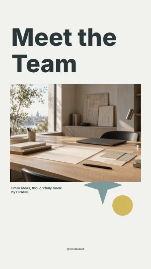 Meet the Team · Typographic instagram story template