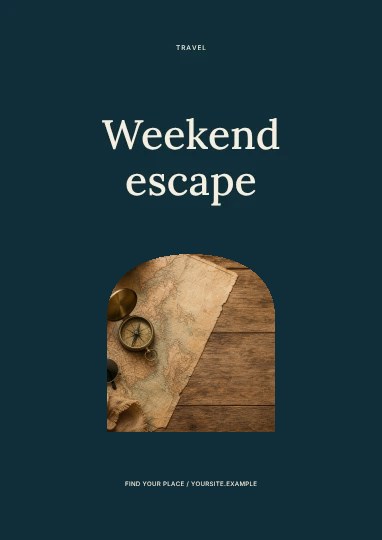 Weekend escape · Playful flyer template