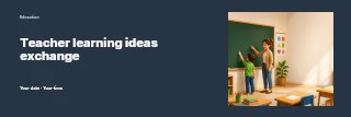 Teacher learning ideas exchange banner template · Horizontal photo dialogue