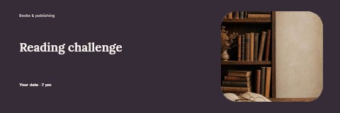 Reading challenge banner template