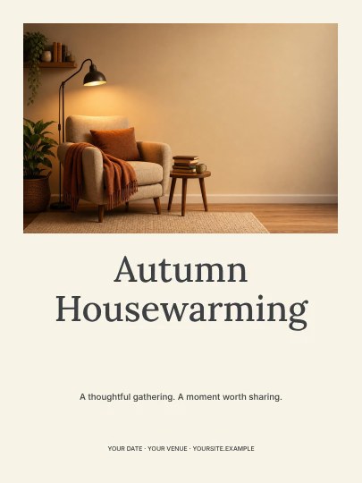 Autumn Housewarming · Classic invitation template