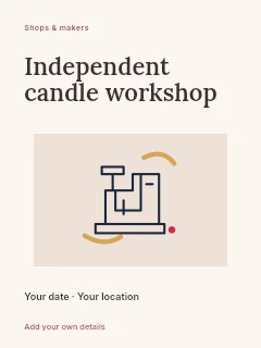 Maker sewing machine · Duotone in Independent candle workshop · Modern programme
