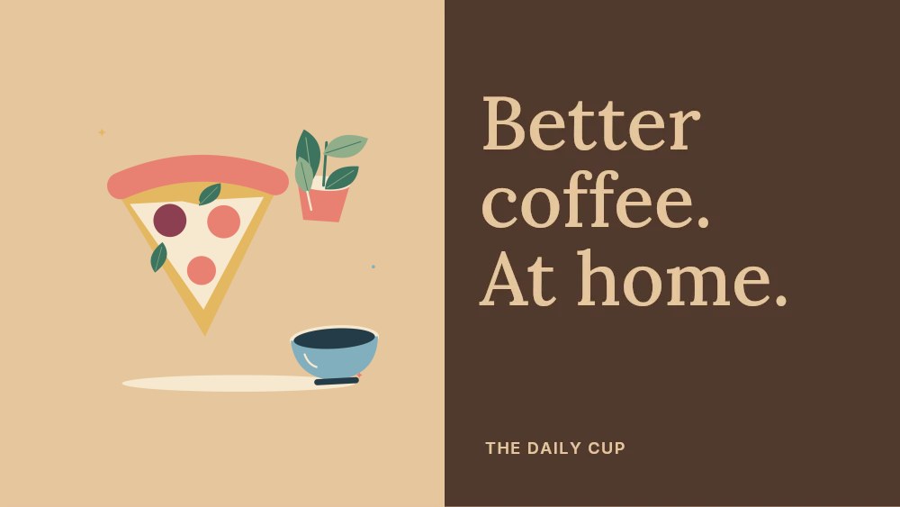 Pizza night with a fresh herb plant and bowl in Coffee at home · Video thumbnail