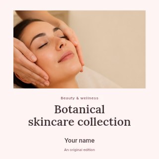 Botanical skincare collection podcast cover template · Quiet photo gallery