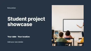 Student project showcase youtube thumbnail template · Horizontal photo dialogue