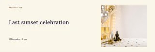 Last sunset celebration banner template · Horizontal photo dialogue