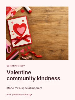 Valentine community kindness poster template · Gallery editorial