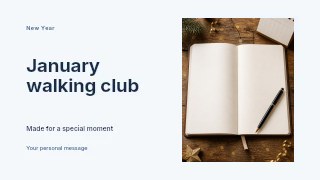 January walking club youtube thumbnail template · Horizontal photo dialogue