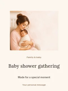 Baby shower gathering poster template · Picture window