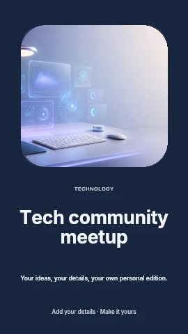 Tech community meetup instagram story template