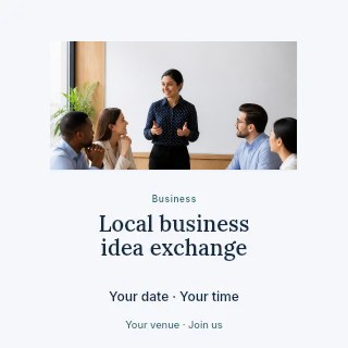 Woman presenting ideas in business meeting in Local business idea exchange social media post · Picture window