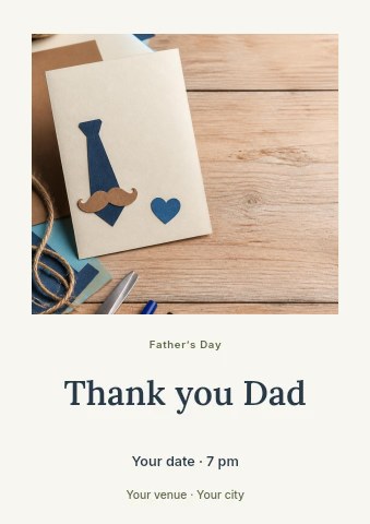 Thank you Dad flyer template