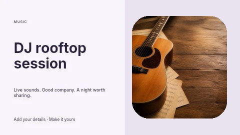 DJ rooftop session youtube thumbnail template