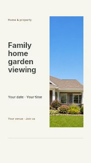 Family home garden viewing instagram story template · Split portrait