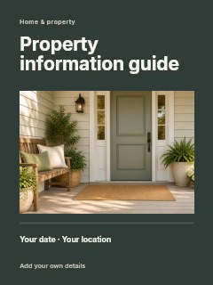 Property information guide poster template · Title & photograph
