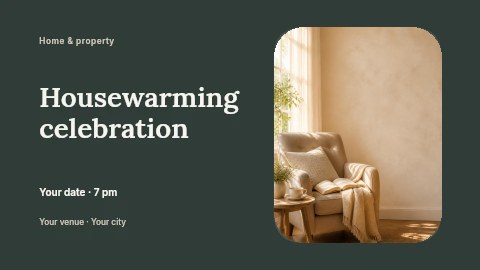 Housewarming celebration banner template