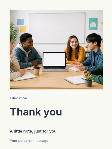 Student art showcase greeting card template