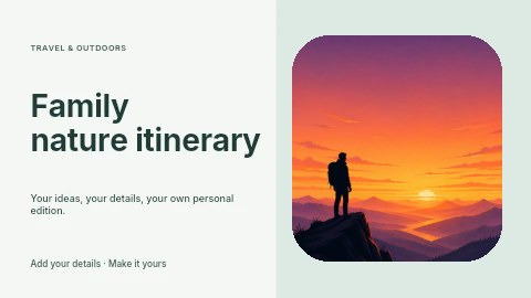 Family nature itinerary youtube thumbnail template
