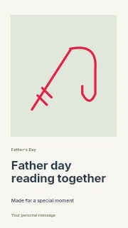 Father’s Day fishing rod · Outline in Father Day reading together · Gallery editorial
