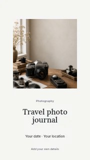 Travel photo journal instagram story template · Picture window
