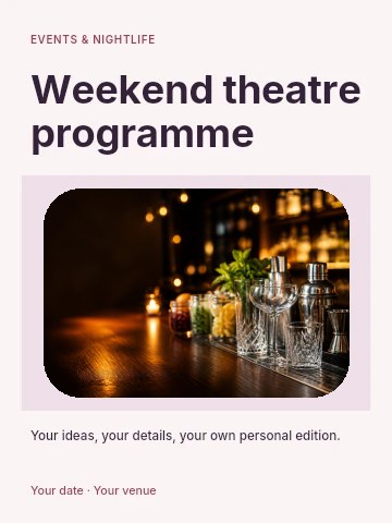 Weekend theatre programme poster template