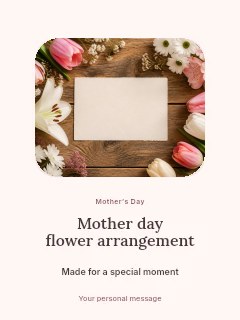 Mother Day flower arrangement · Picture window