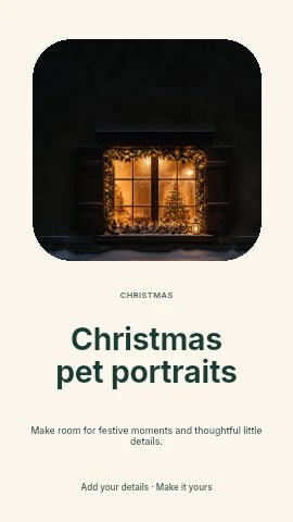 Christmas pet portraits instagram story template
