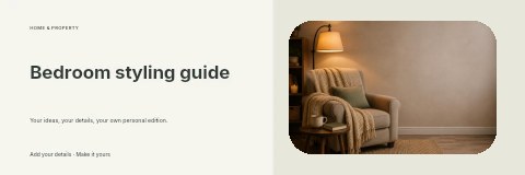 Bedroom styling guide banner template