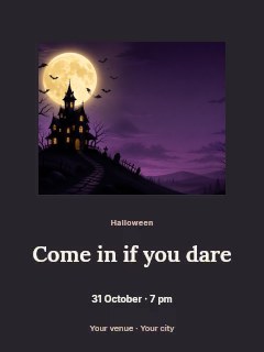 Haunted house tour photo layout poster template · Picture window