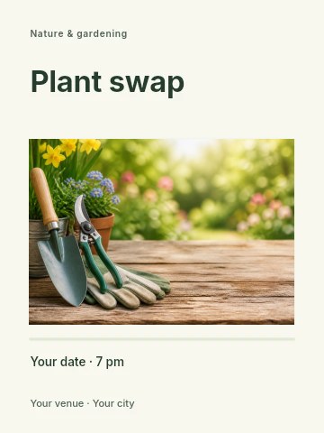 Plant swap invitation template